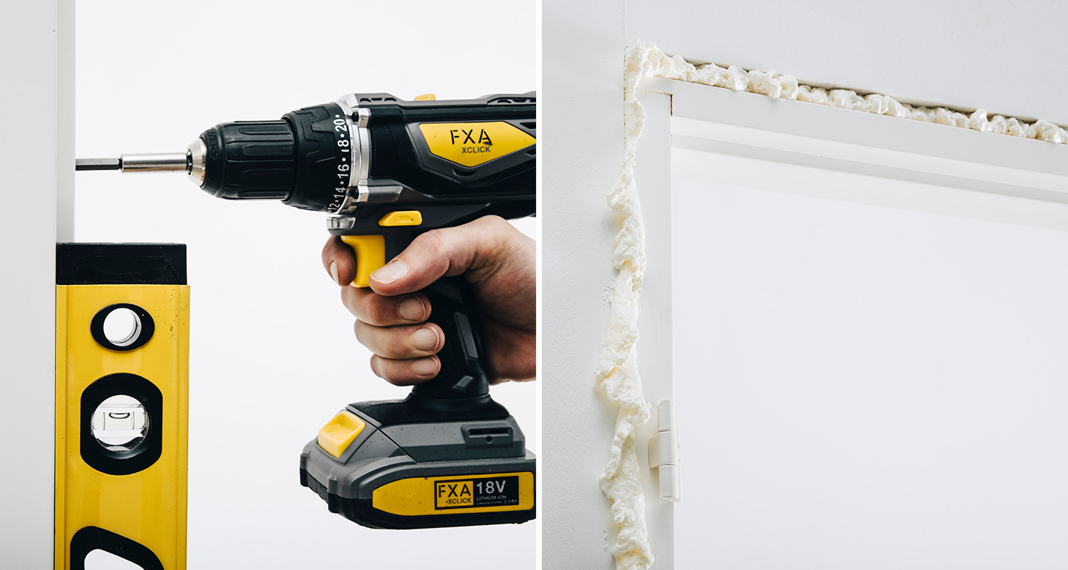 Välioven karmin kiinnitys