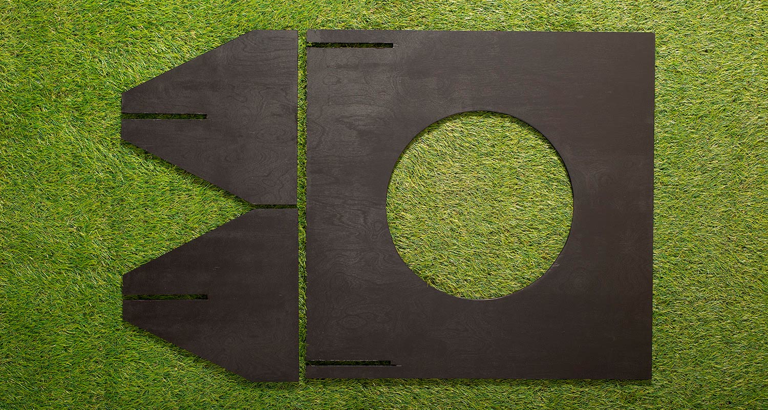 Tarkkuusseinä ja tarkkuusseinän rakentaminen itse onnistuu K-Raudan ohjeilla. Kuvassa tarkkuusseinän rakennusvaihe 3.