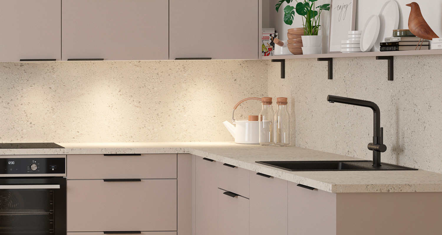 Kuvassa näkyy Cello-keittiön välitilalaminaattia.