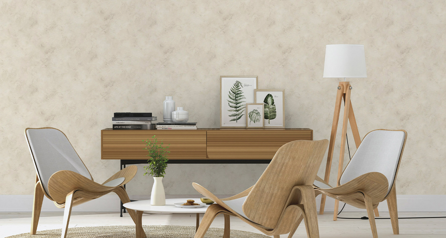 Skandinaavinen olohuoneen sisustus.