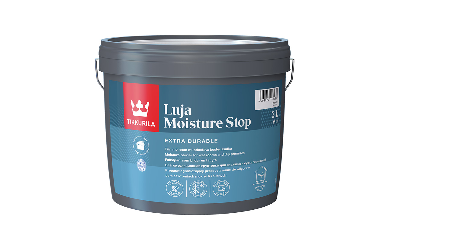 Luja Moisture Stop -kosteussulkuaineen pakkaus, K-Rauta