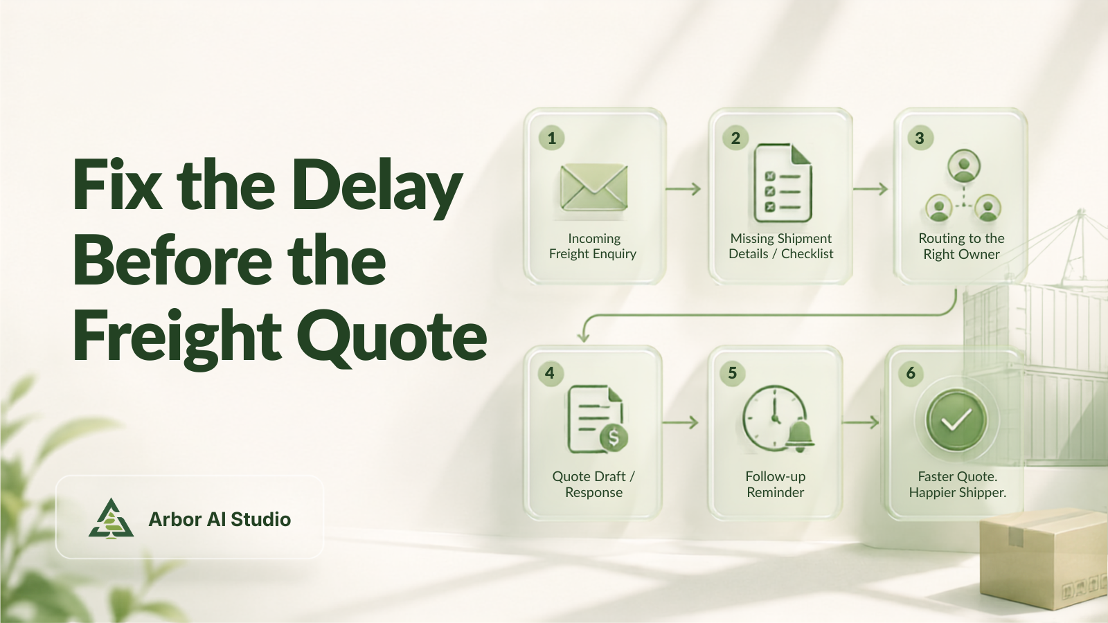 Fix the Delay Before the Freight Quote