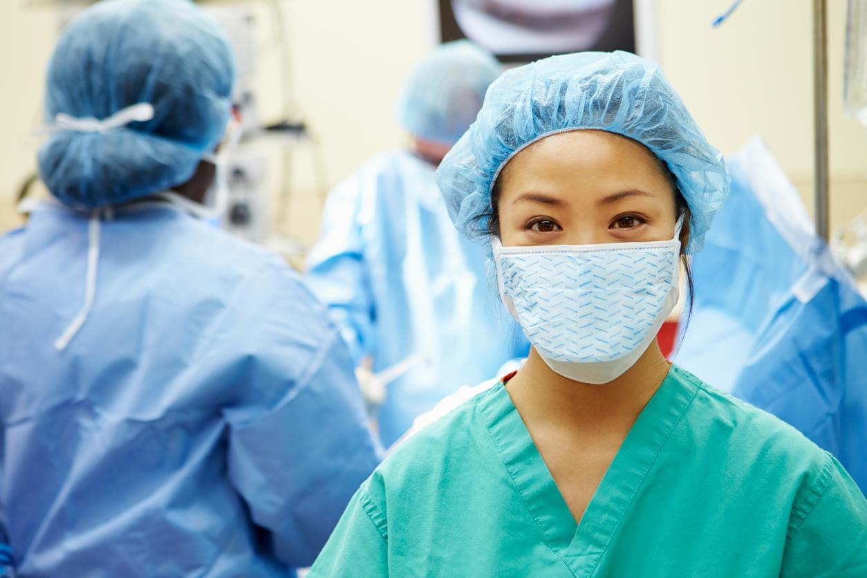 Scrub Nurse in the hospital during surgery