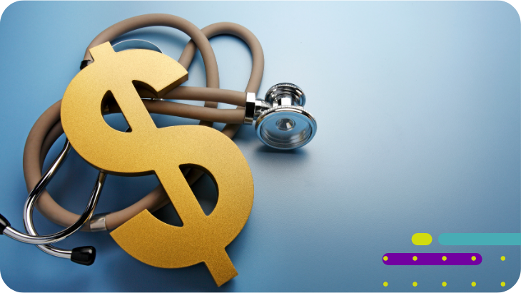 Stethoscope with dollar sign indicating the rising labor costs in healthcare 