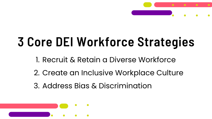 Three core DEI workforce strategies