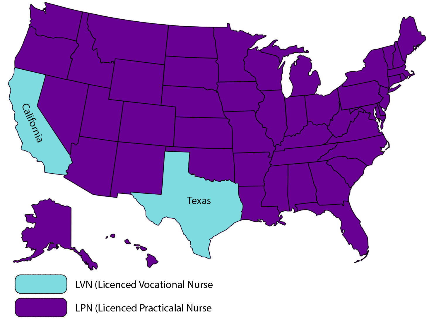 California and Texas LVN