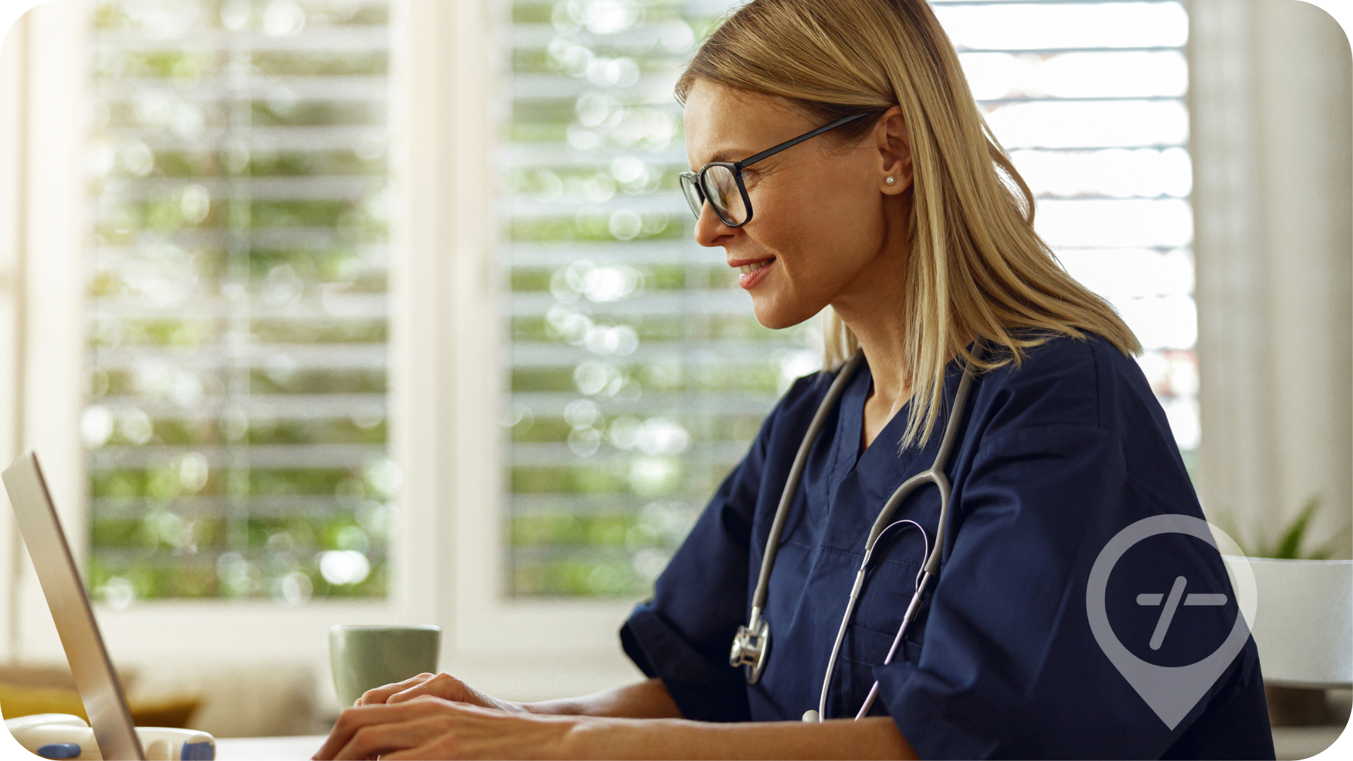 Fully-credentialed nurse reviews patient test results