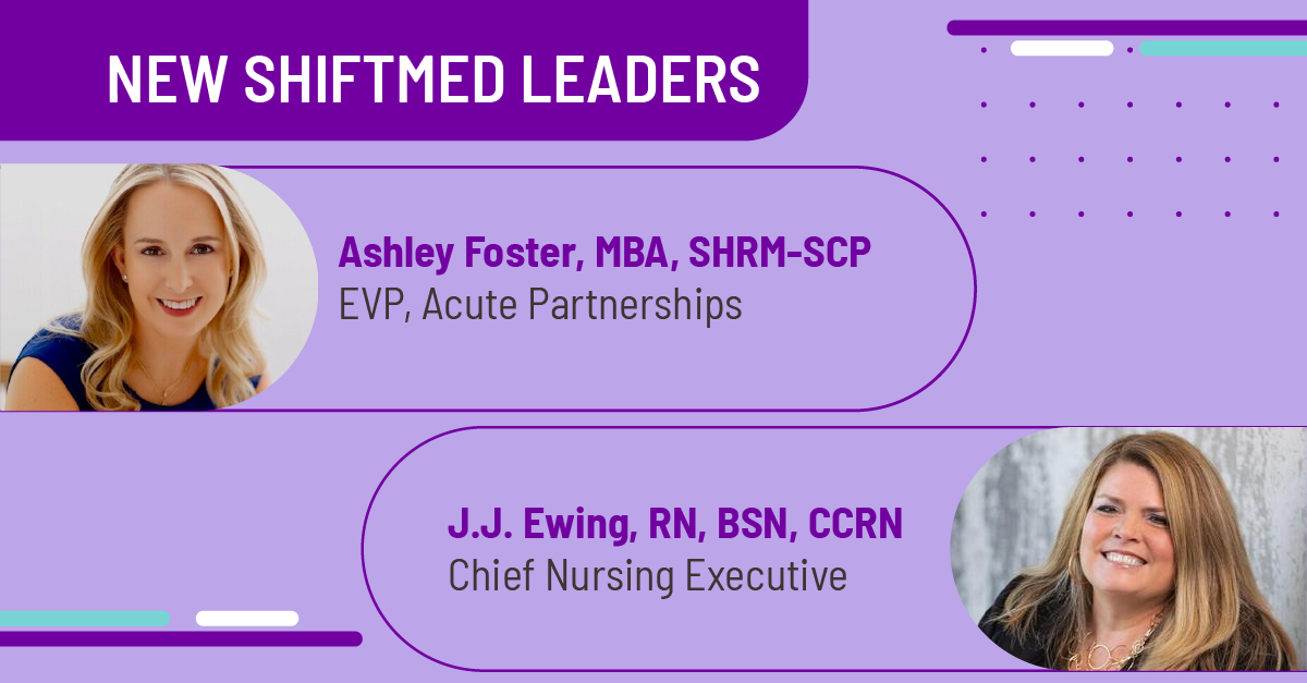 An image of ShiftMed's J.J. Ewing and Ashley Foster.