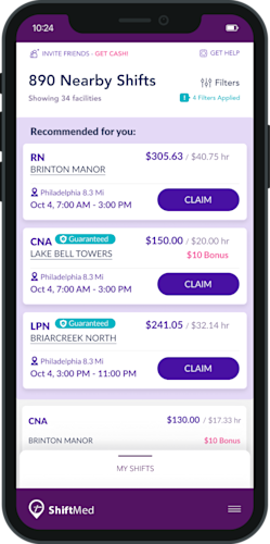 ShiftMed application screenshot
