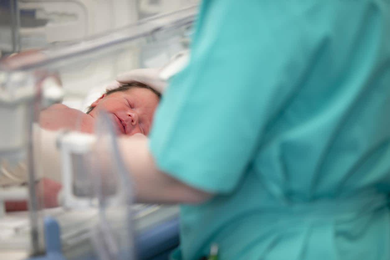 NICU Nurse with baby in the hospital