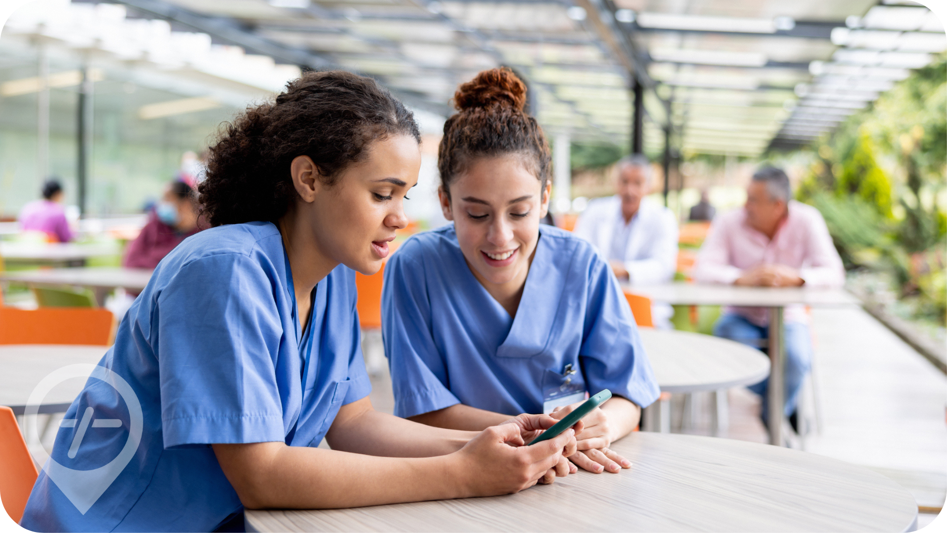 Two nurses explore shift options and flexibility with the ShiftMed app.