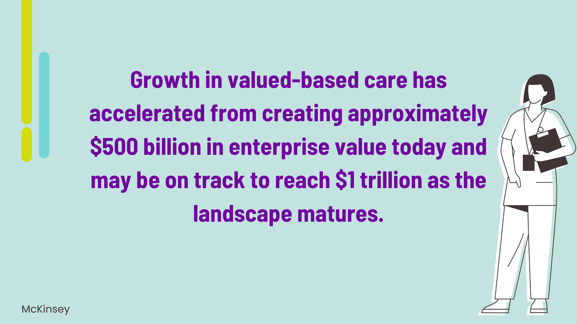 Growth in value-based care is significant according to McKinsey.