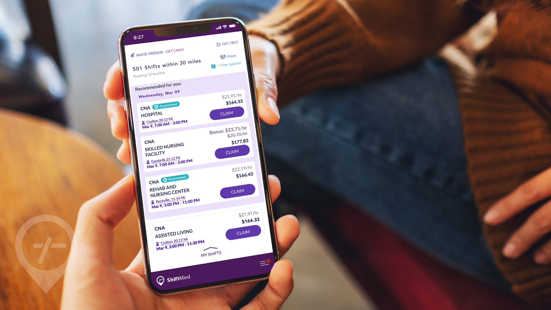 The Guaranteed Shifts® feature is a non-monetary incentive healthcare facilities can use to fill critical shifts quickly.