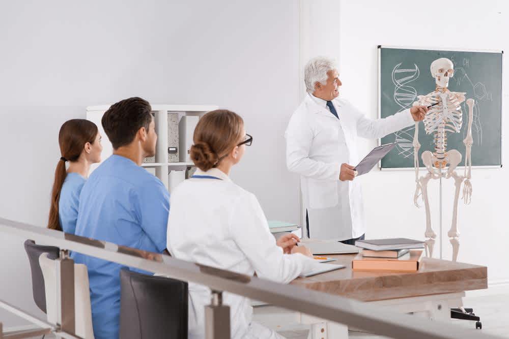 Nurse educator teaching students