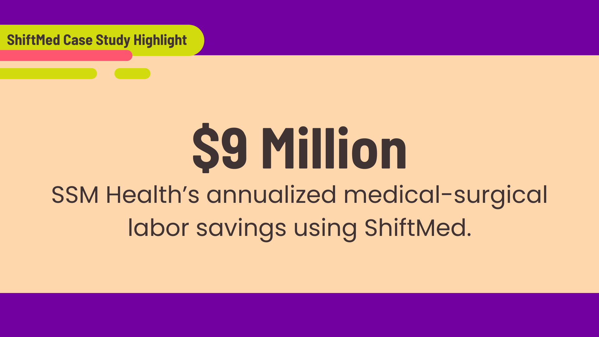 SSM Health Case Study with ShiftMed. Millions saved on contingent labor staffing solutions.