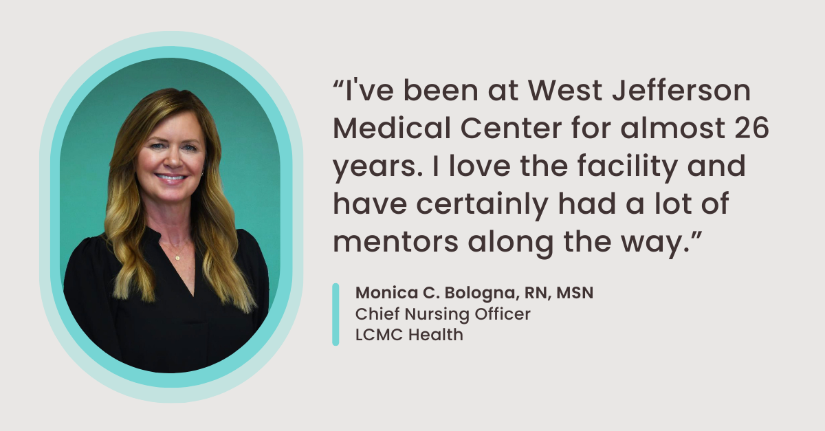 A photo of Monica C. Bologna, CNO at West Jefferson Medical Center.