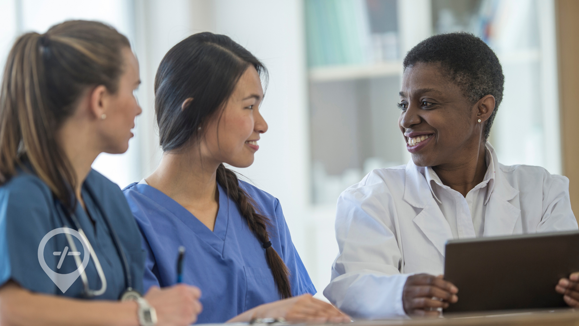 An image of two nurses being mentored.