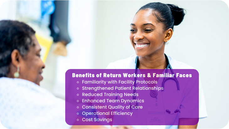 Benefits of return workers in healthcare facilities 