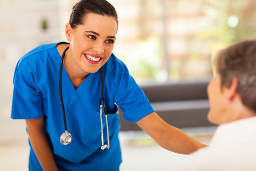 Nurse talking to a patient