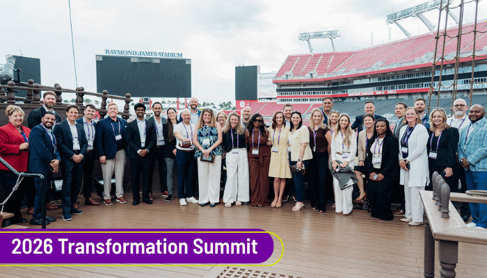 ShiftMed and health system leaders at Raymond James Stadium attending the 2026 Transformation Summit.