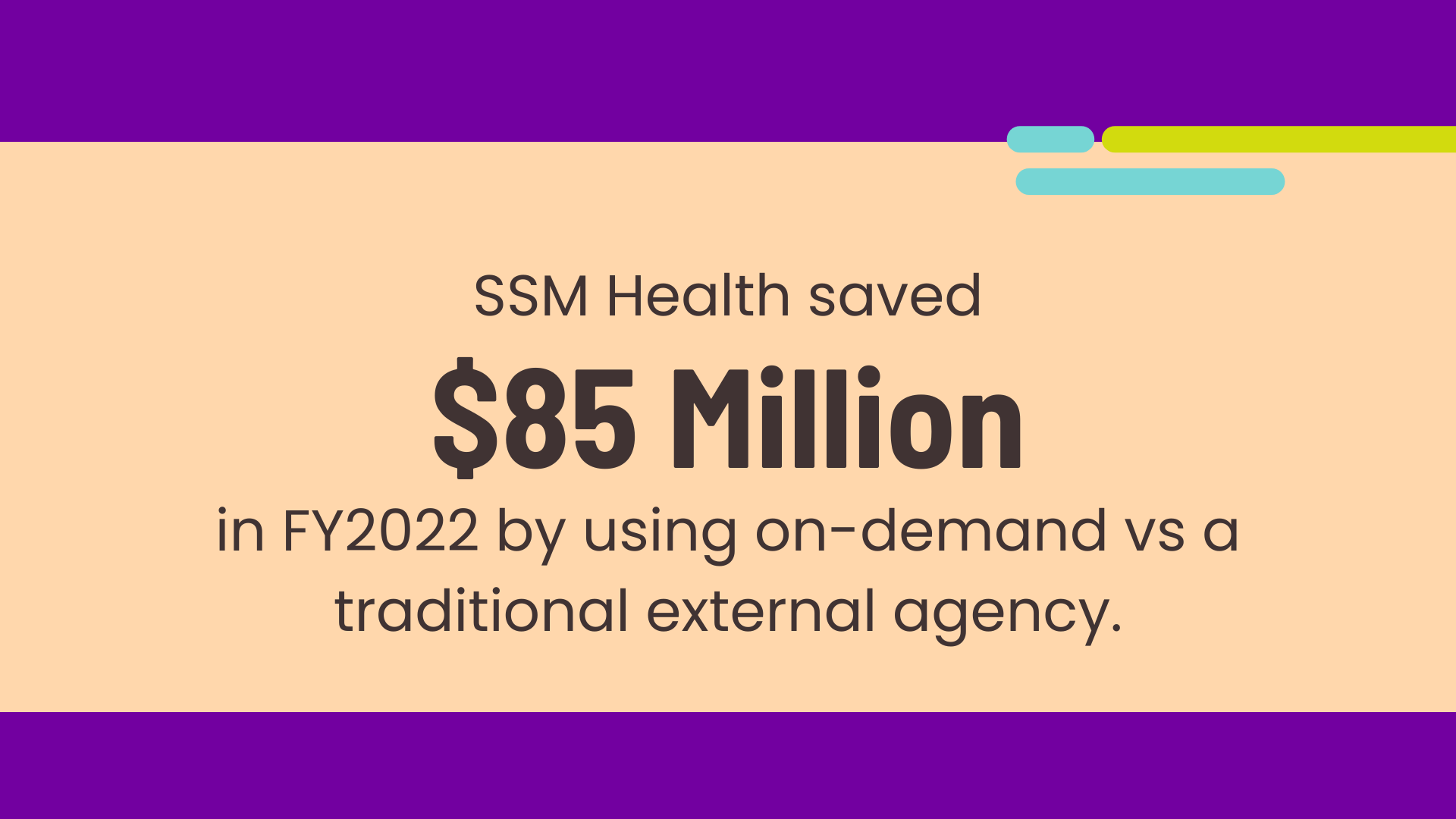 SSM Health saved $85Million in on-demand staffing