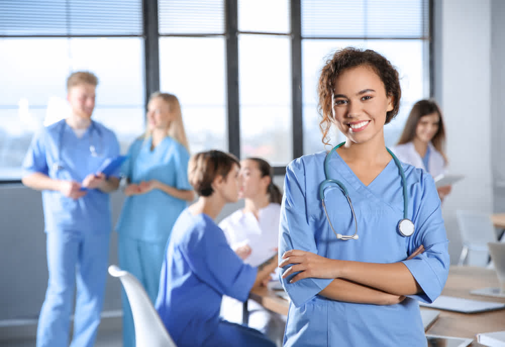 Student at nursing school