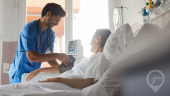 Per diem nurse cares for patient with touch
