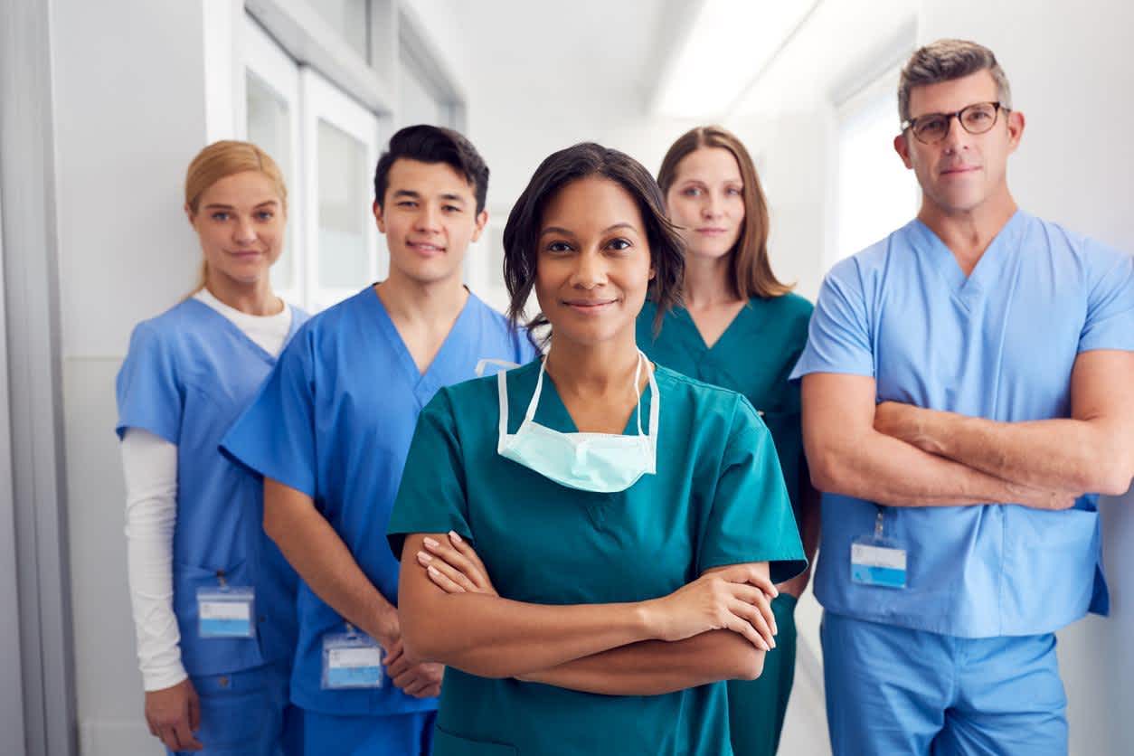 Nurses in the hospital working together