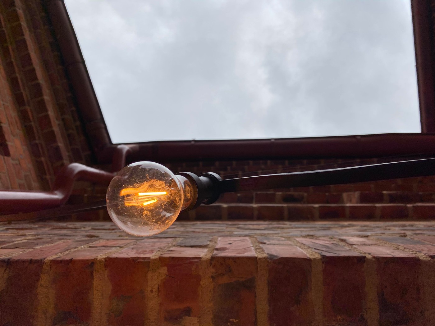 Bulb hanging outside