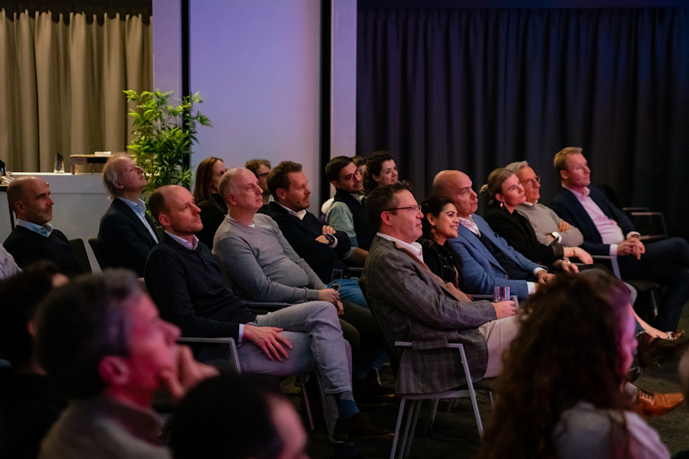 Audience wathing the stage at the event