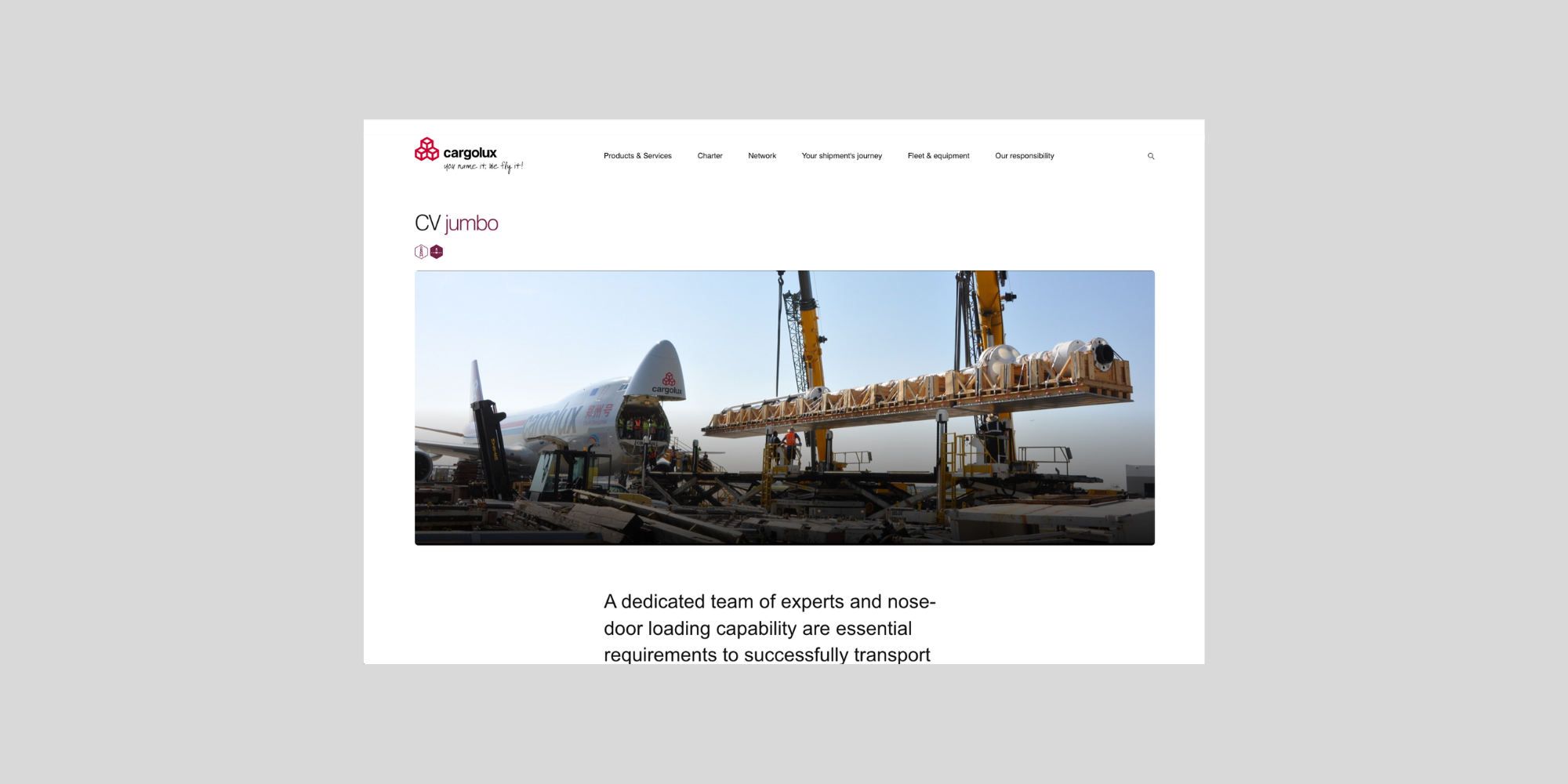 cargolux website solution