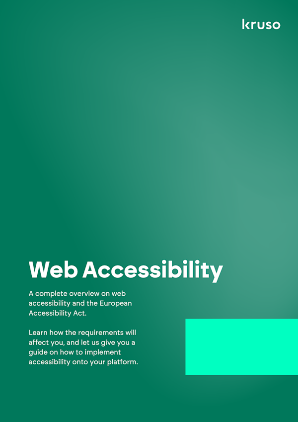 Front page of Web Accessibility whitepaper by Kruso