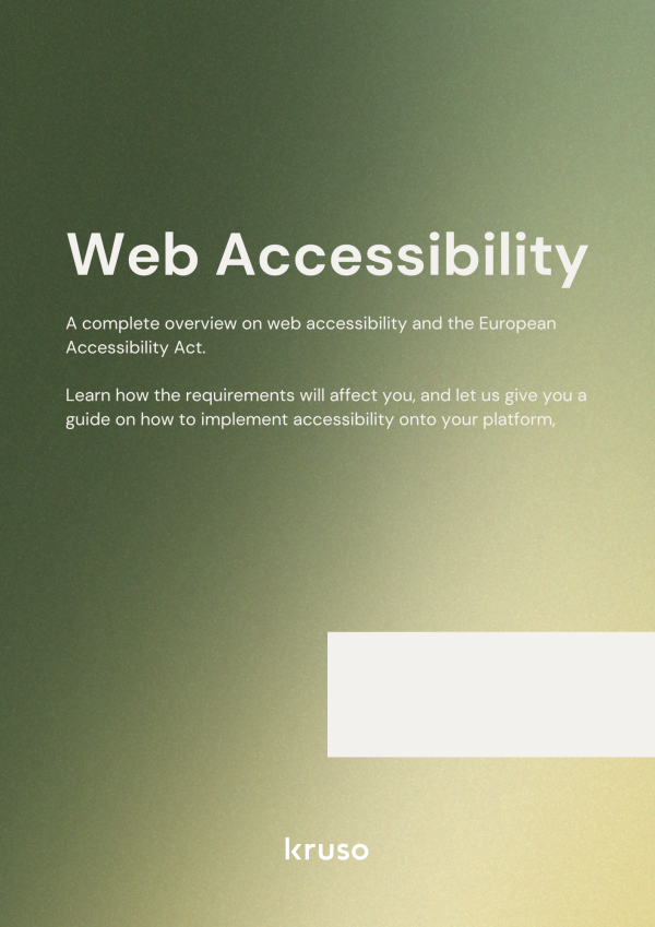 Front page of Web Accessibility whitepaper by Kruso