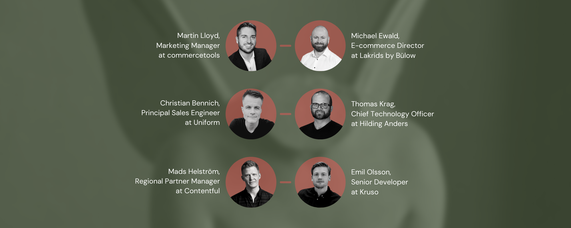 speakers and partners for the event