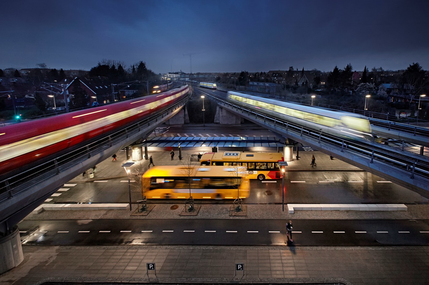 Traffic, trains and busses