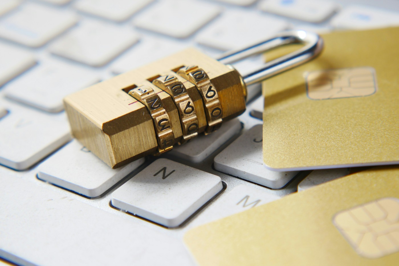 Padlock on top of a keyboard