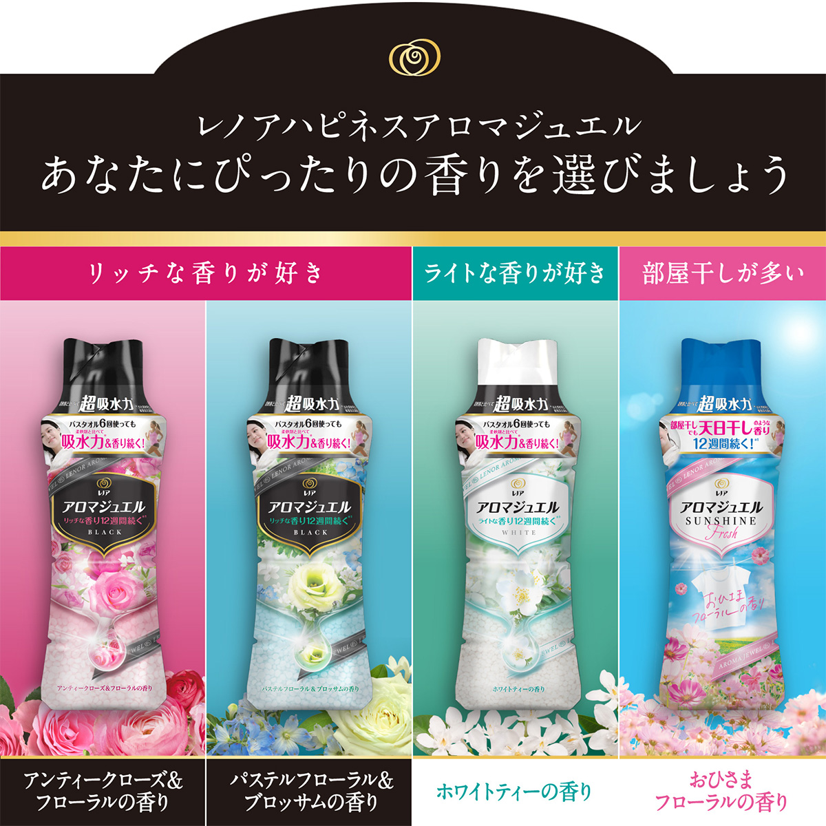 廃盤P&G レノアハピネス アロマジュエル（アンティークローズ