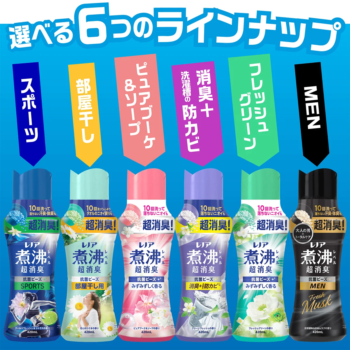 選べる6つのラインナップ 選べる6つのラインナップ