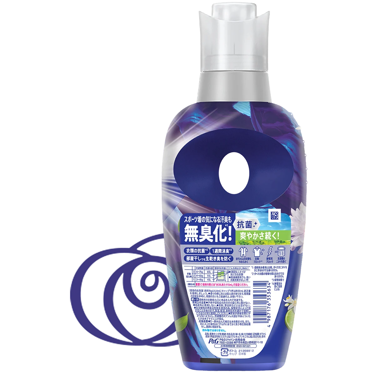 レノア超消臭 Sports フレッシュシトラスの香り 裏面