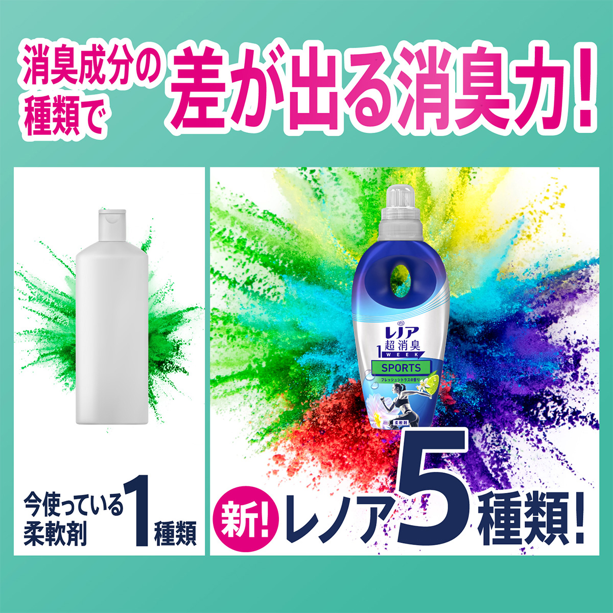 84%OFF!】 レノア 超消臭 SPORTSデオX 柔軟剤 980ml 6点セット general