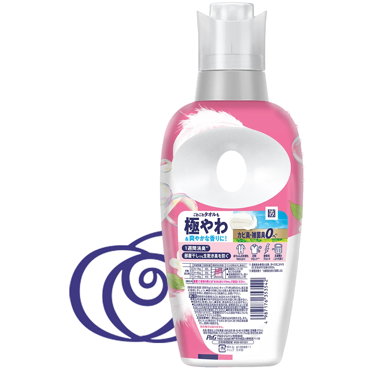 レノア超消臭 極やわ仕上げふんわりブロッサムの香り 裏面