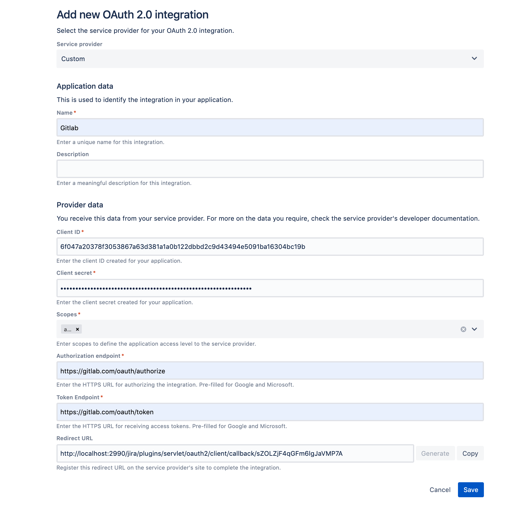 Setting up GitLab and Jira DVCS Connector 4