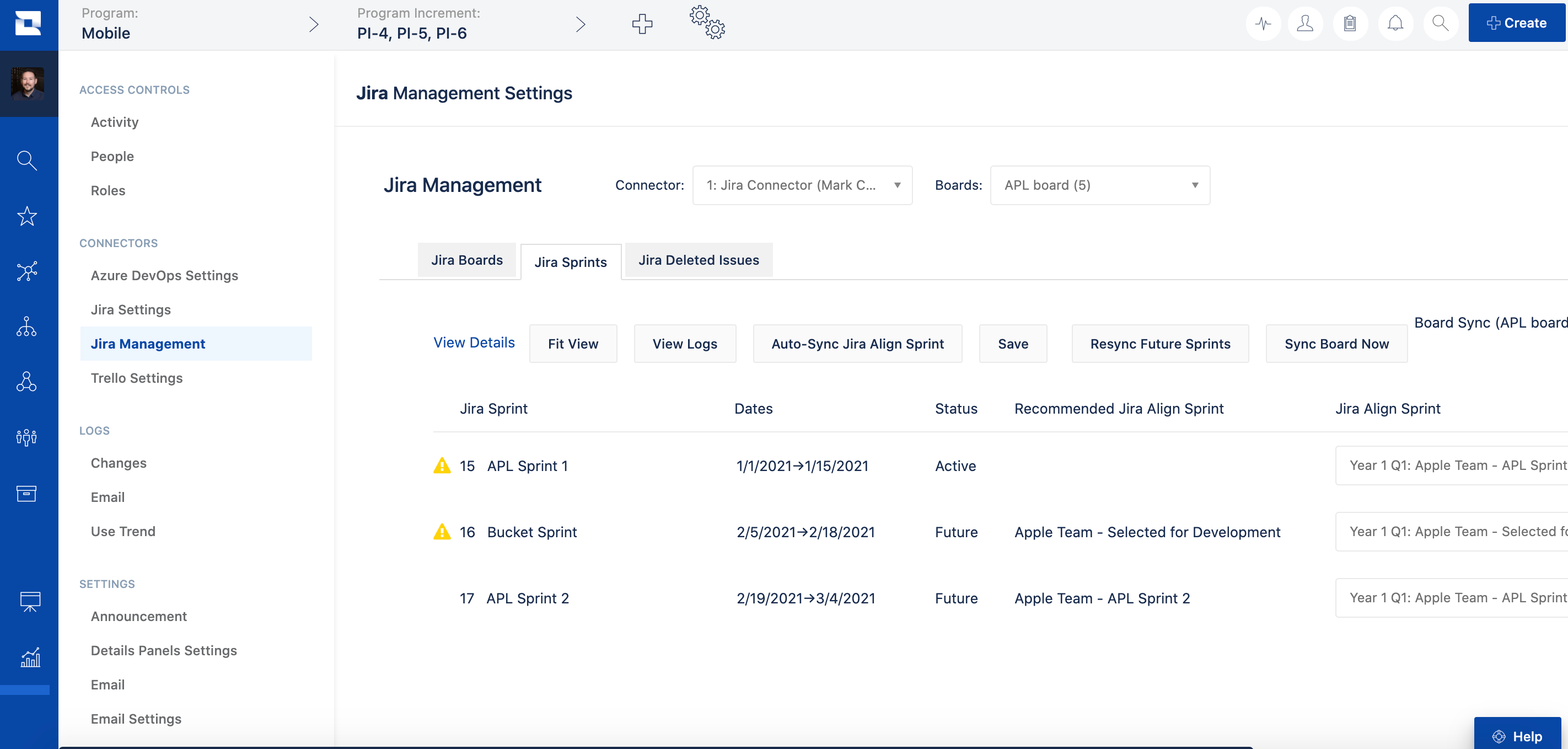 How to add a scrum team working in Jira to a program