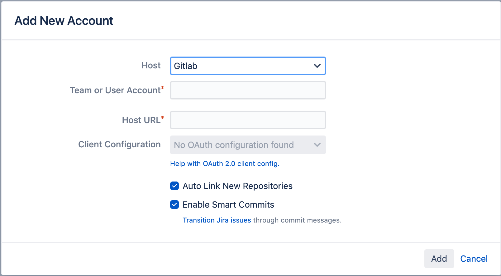 Setting up GitLab and Jira DVCS Connector 1