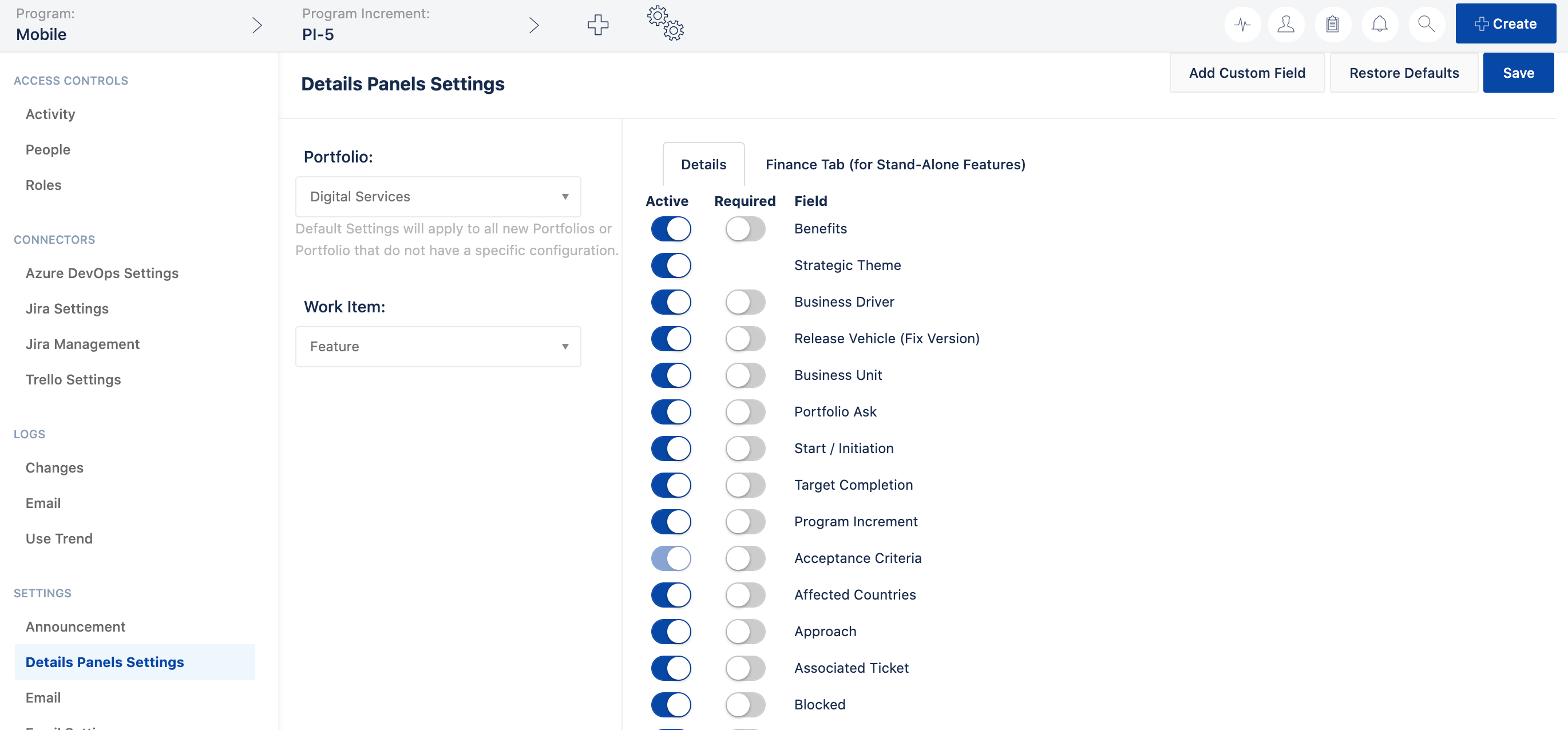 How to configure feature attributes