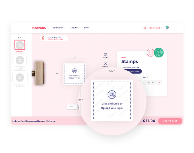 Custom Stamps Soy Ink noissue