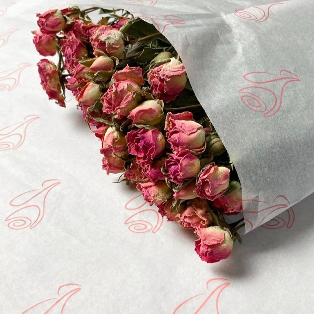 Red Rose Flowers Bouquet Personalized Wrapping Paper Sheets