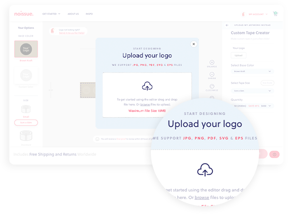 Custom Water Activated Packing Tape noissue