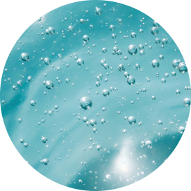  Water drops on the light blue background.