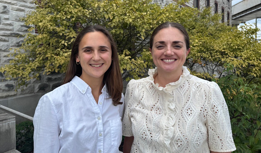 Isabella Luna (Senior Account Executive in Sales with Expertise in Glycerin) with Natalie Caldwell (Americas Market Strategy Leader), standing next to each other outdoors and smiling.